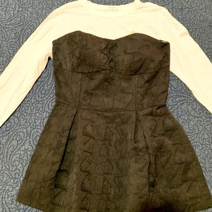 H&M Studio Jacquard Corset top with Peplum